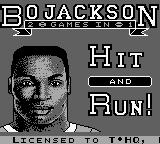 Bo Jackson 2 Games in 1 - Hit and Run! (USA) Title Screen